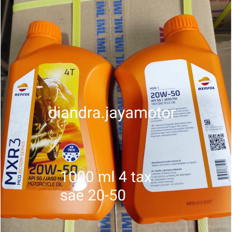 repsol 4tax 1000 ml sae 20-50 for all motor