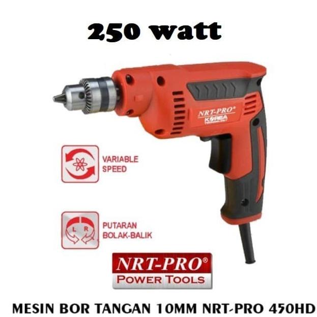 NRT-PRO Mesin Bor Listrik 10mm NRT PRO 450 HD 250 Watt | Bor Ryu Termurah