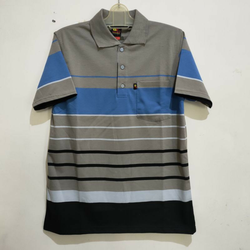 Kaos Kerah Salur Harian ukuran L Bapak-bapak Kaos Kerah Polo Pria Dewasa T-shirt Untuk Hadiah Souvenir