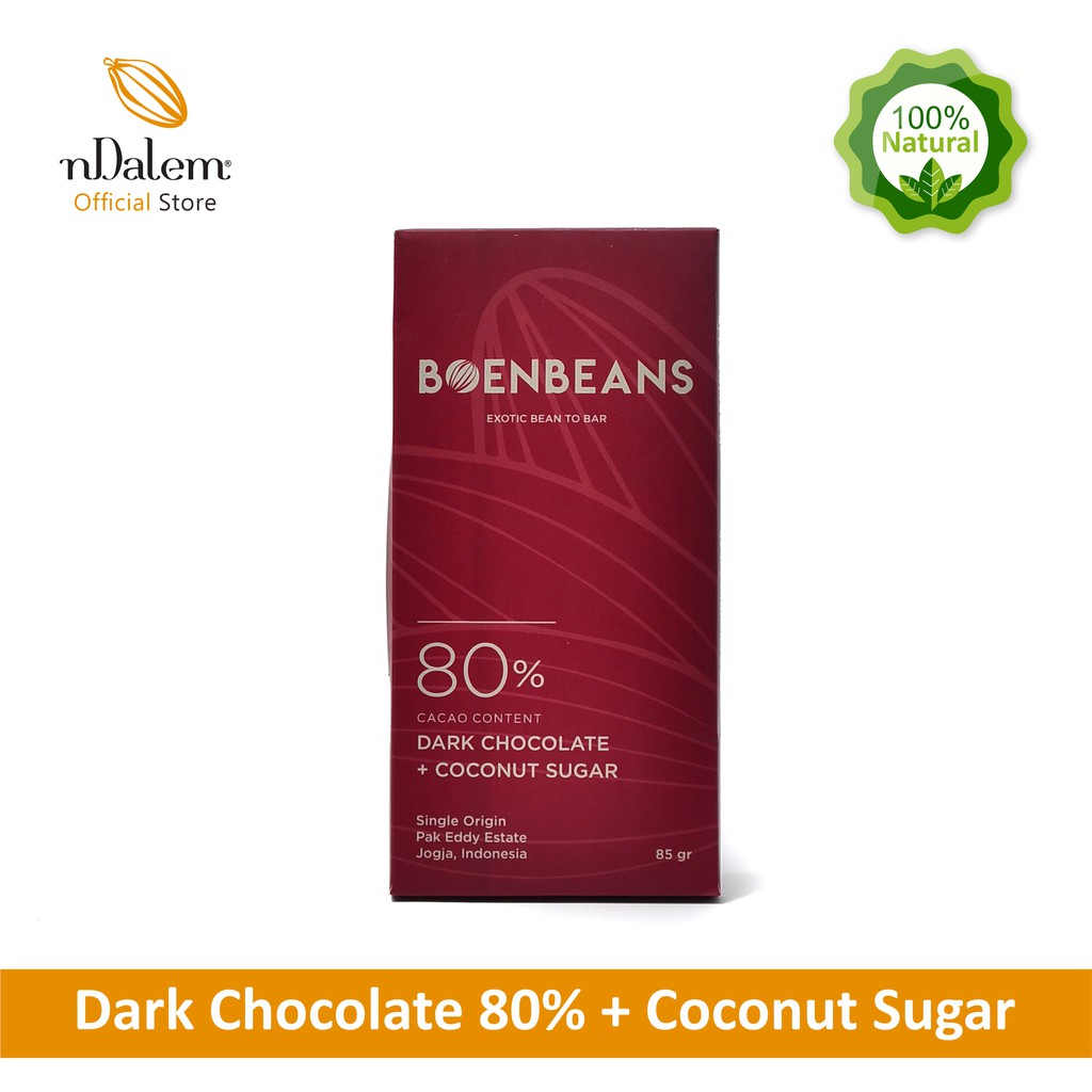 

Cokelat nDalem Coklat Hitam Original Boenbeans Dark Chocolate 80% Premium Diet Keto Vegan