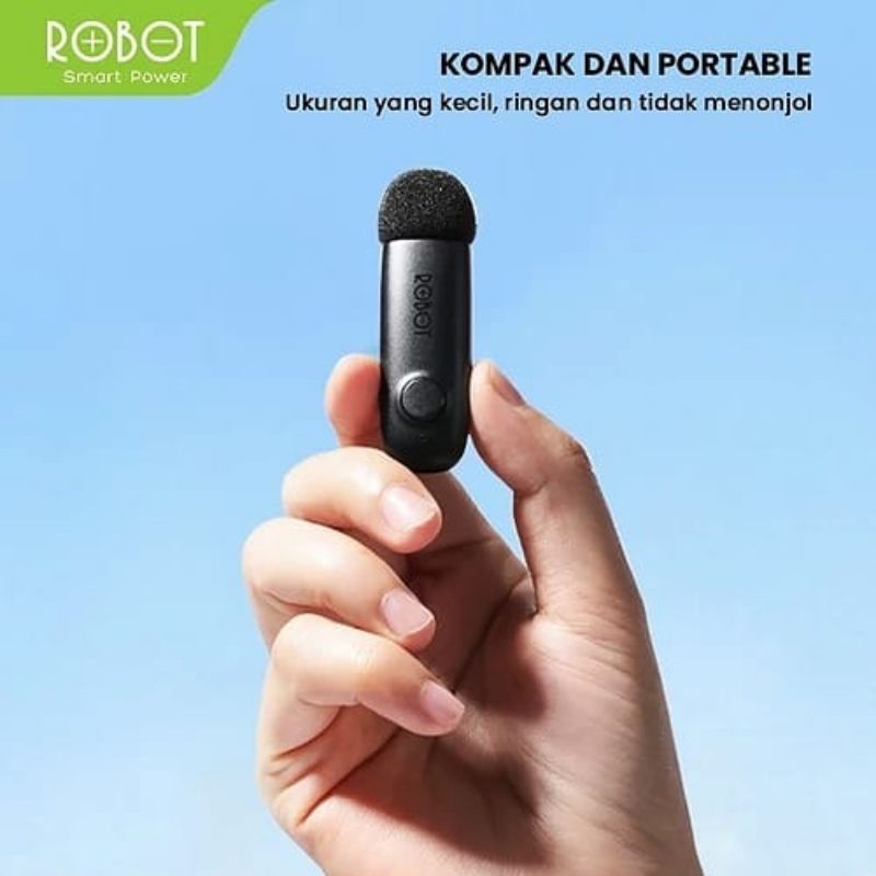 [Robot RS020] Microphone Bluetooth Usb Type C Mic Clip On Wireless