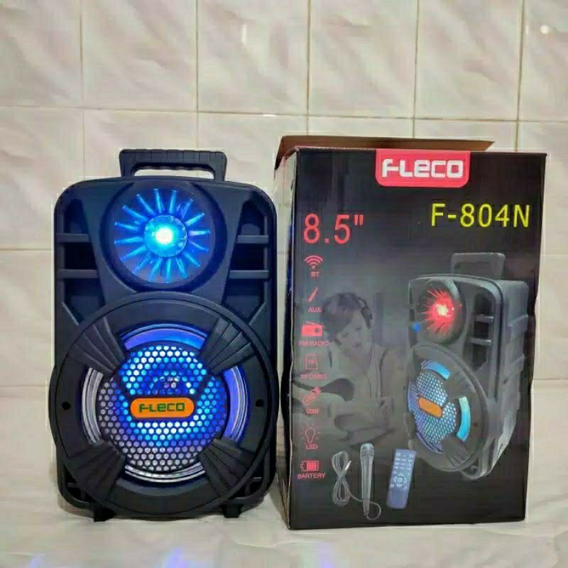 Fleco Speaker Bluetooth F804N Free Mic Karaoke/Salon Aktif Super Bass Subwoofer 8,5 Speaker wireless