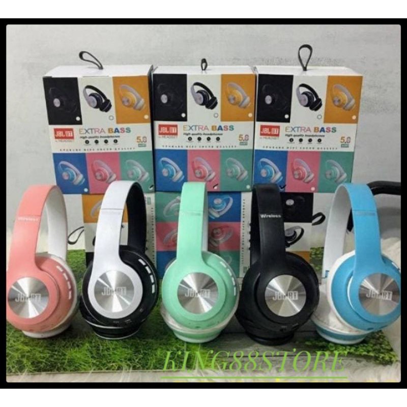 HEADSET HEADPHONE BANDO JBL 66BT MACARON YOUNG BASS WIRELES