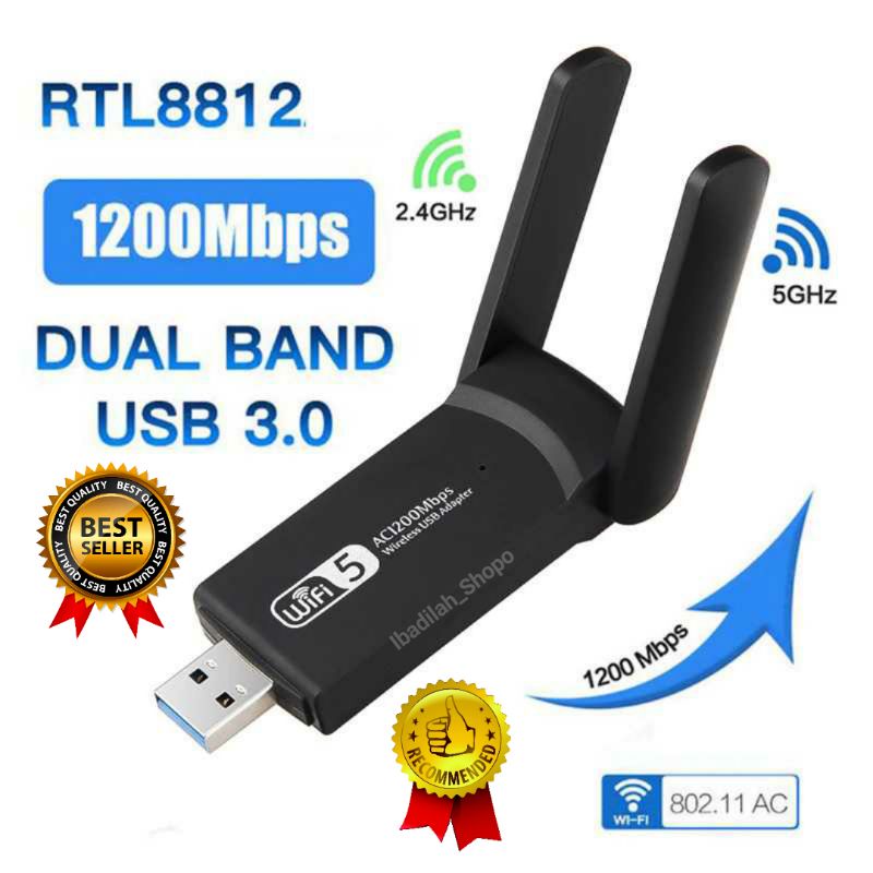USB WiFi Transmitter Dongle Adapter 802.11ac 1200Mbps - AC1200-ICANING