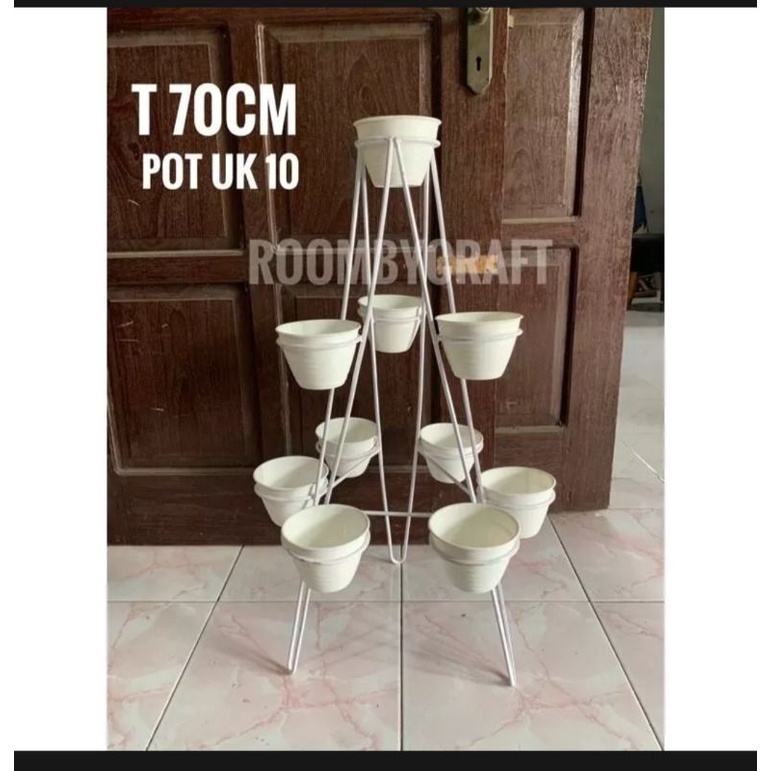 STANDING RAK POT 10 IN DIAMETER 10 CM KAKTUS/STANDING RAK POT BUNGA BESI HIAS TANAMAN CANTIK DIAMETE