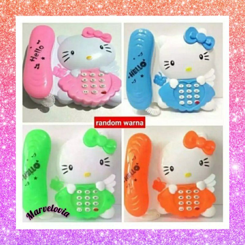 Mainan Edukasi Anak Telepon Hello Kitty