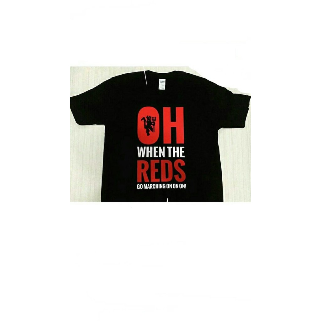 Kaos Tshirt Baju Combed 30S Distro MU Manchester United Oh The Reds