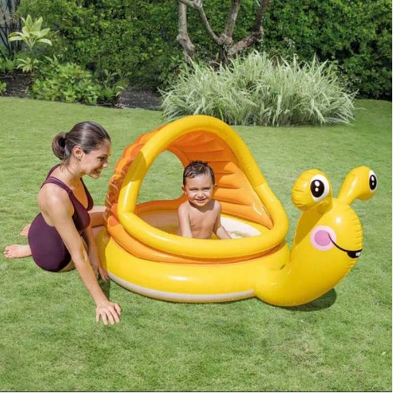 Kolam 145cm 57124 Intex Lazy Snail Shade Baby Pool
