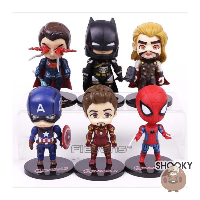 Figure Superhero Marvel DC Set 6