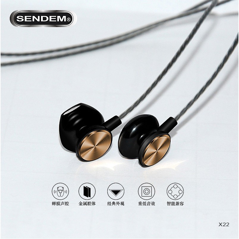 Earphone SENDEM X22 high sound quality in-ear ExtraBass Stereo Sound