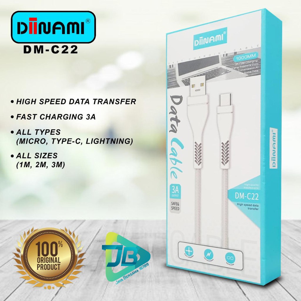 BM081 C22 DIINAMI KABEL DATA CHARGER ORIGINAL READY MICRO TIPE C USB 1 2 3 METER 3AMPER JB2477