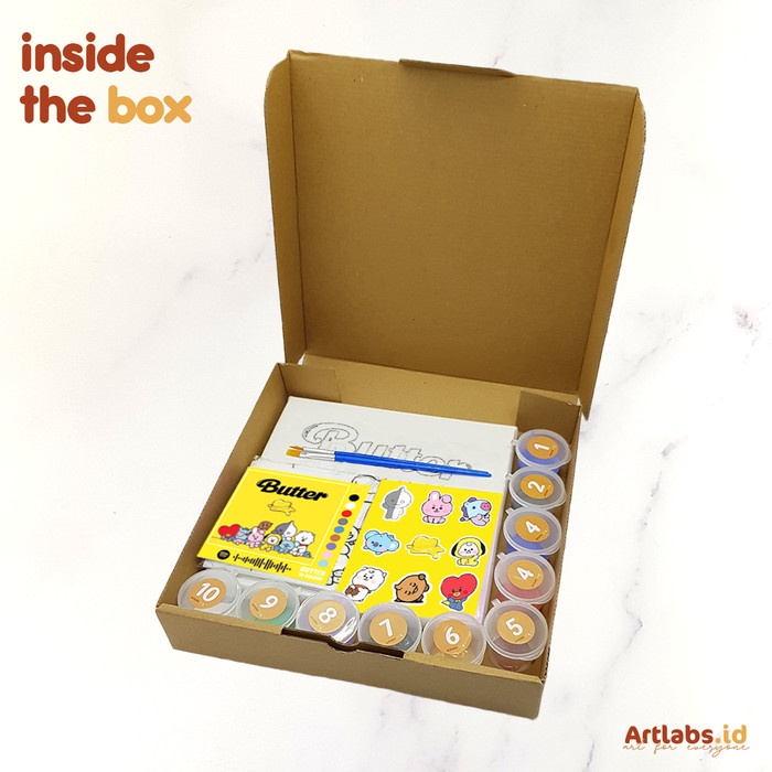 

BUTTER BT21 - Paint By Number 10 Color [Character Series]|Painting Kit