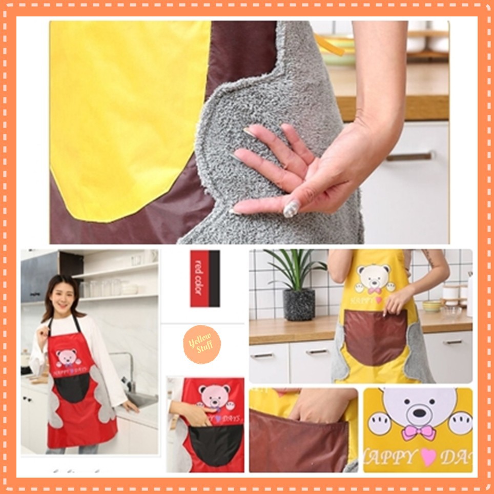 Apron / Celemek Masak Motif Beruang Waterproof CM003