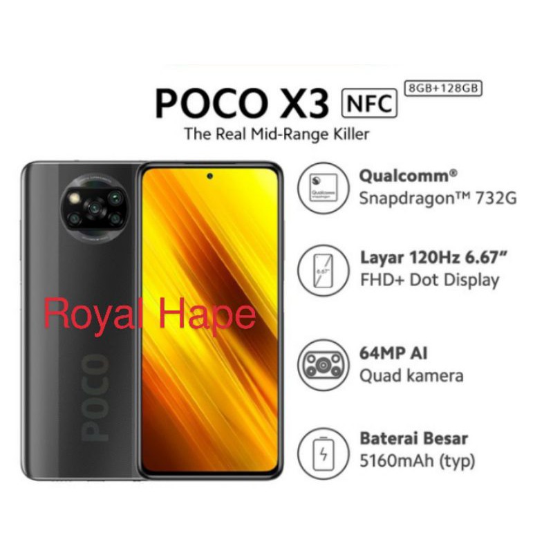 Poco X3 X3pro X5 NFC M3 4/64 6/64 8/128GB 8/256 Garansi Resmi BsB Plus Asuransi