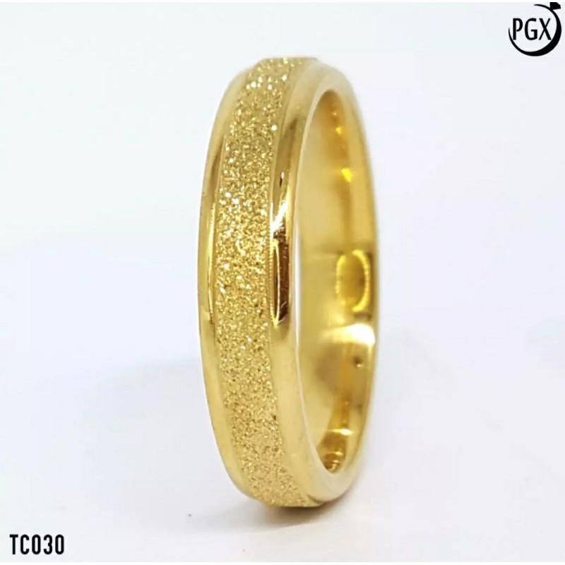 cincin titanium pasir polos anti karat anti luntur selamanya