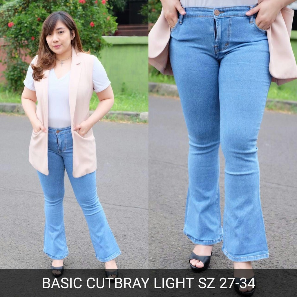 CELANA WANITA  BASIC CUTBRAY JEANS
