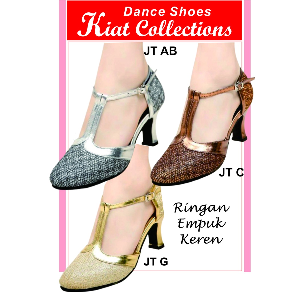 Sepatu Dansa Tango Salsa Pesta Latin Dance Shoes Tari Ballroom ( Resepsi) Import