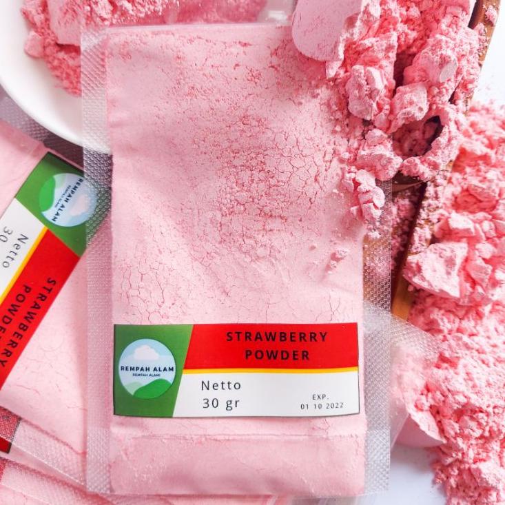 

64 30gr~100gr Strawberry Powder by REMPAH ALAM 100%MURNI ➥ (Grosir)