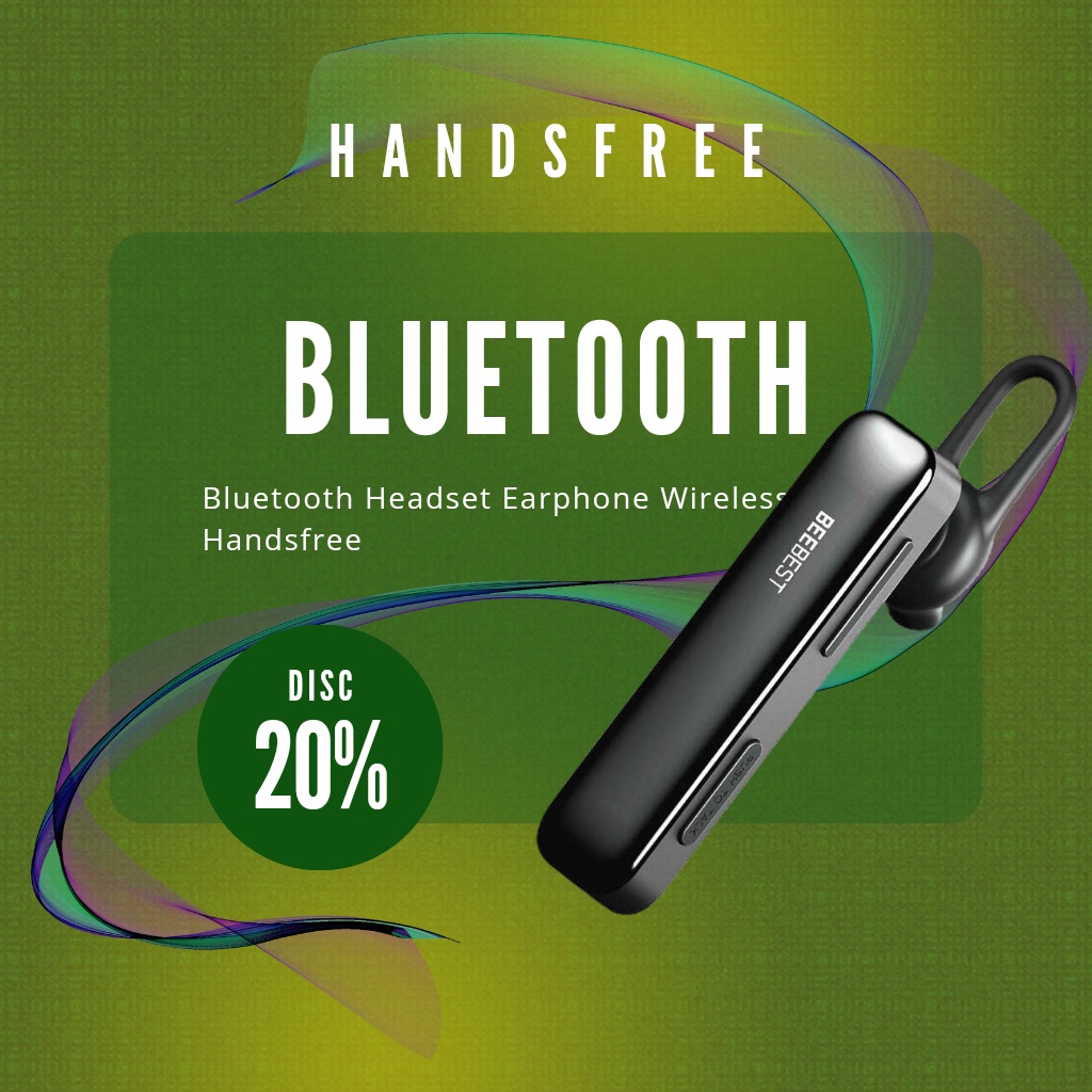 Headset Earphone Wireless Handsfree - 1S - BEEBEST Bluetooth