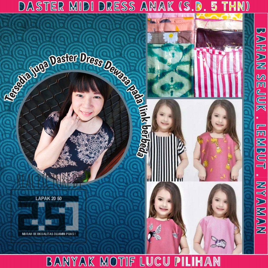 SALE CUCI GUDANG DASTER ANAK PEREMPUAN BALITA LUCU MURAH SEJUK USIA 1 - 5 TAHUN BISA PILIH MOTIF KARAKTER CEWEK RAYON