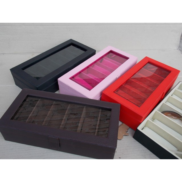 PROMO - Kotak Kacamata isi 6 / Box Kacamata / Tempat Kacamata / Glasses Box FULL COLOR