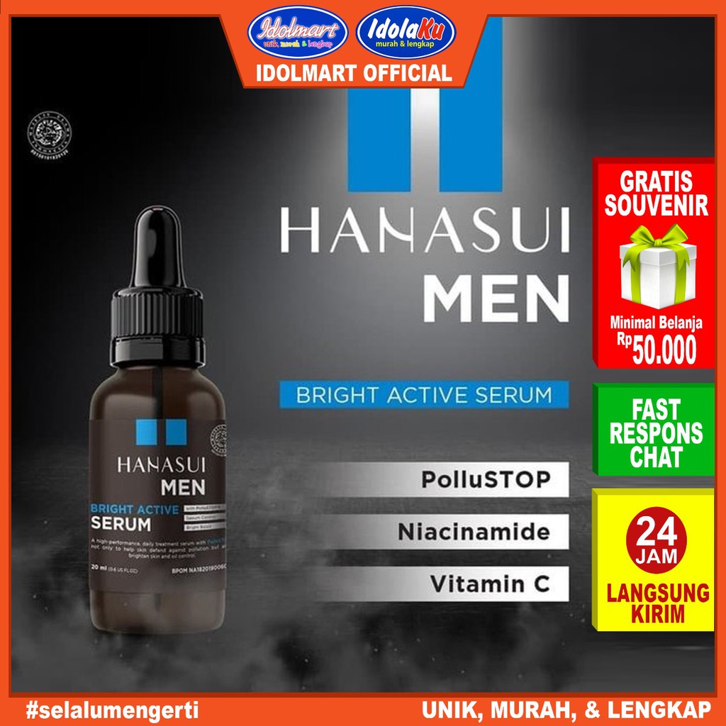 IDOLMART Hanasui Men Bright Active Serum Idolmart Surabaya