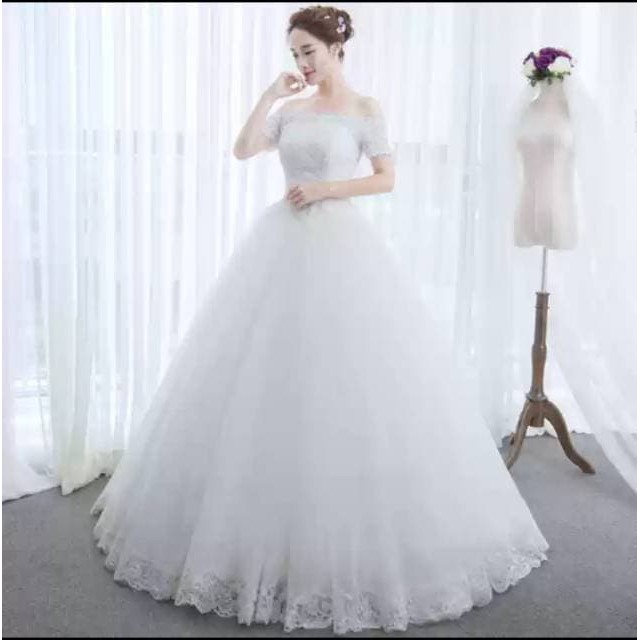Korea Style Wedding Dress Gaun Pengantin Wanita 2019 Murah Baju Baru