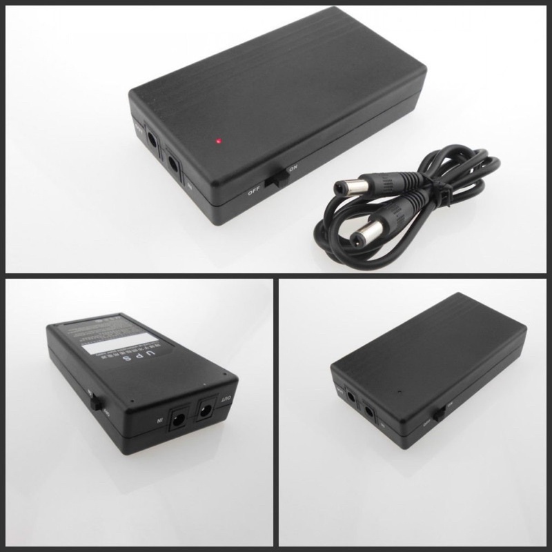 Smart Portable Mini UPS 12V/2A 2000mAh - Black