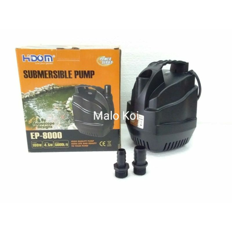Mesin pompa air kolam ikan dan aquarium 5000 liter - Hidom EP-8000 submersible pump
