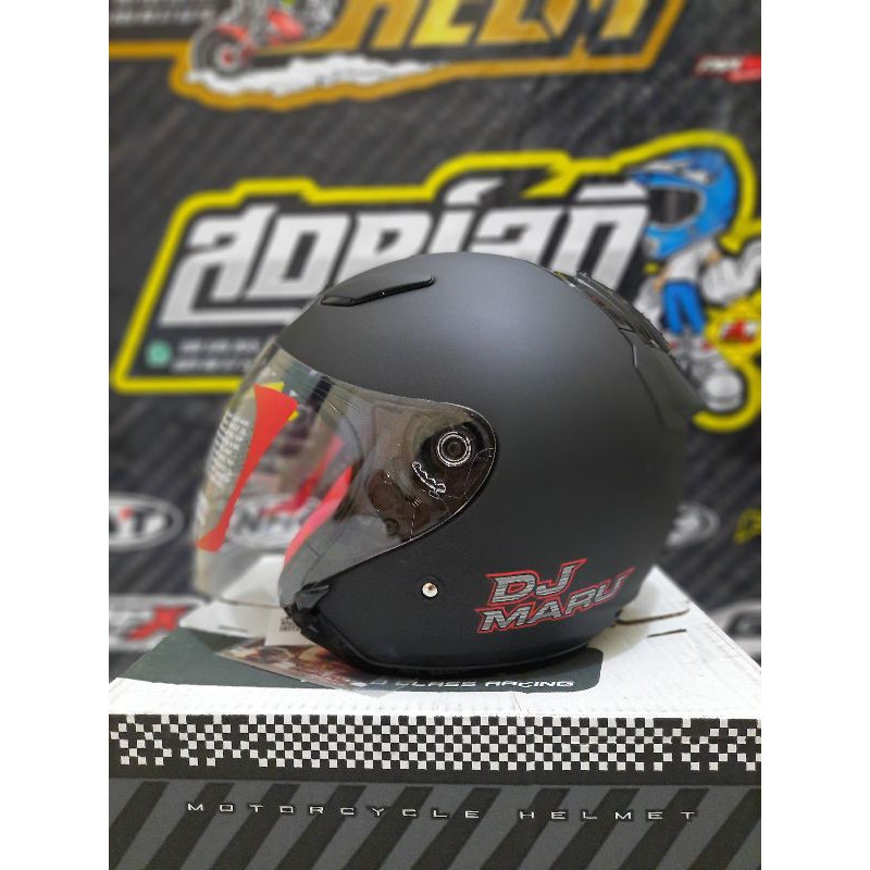 Jual HELM KYT DJ MARU BLACK DOFF HELM KYT DJ MARU SOLID HELM KYT DJMARU