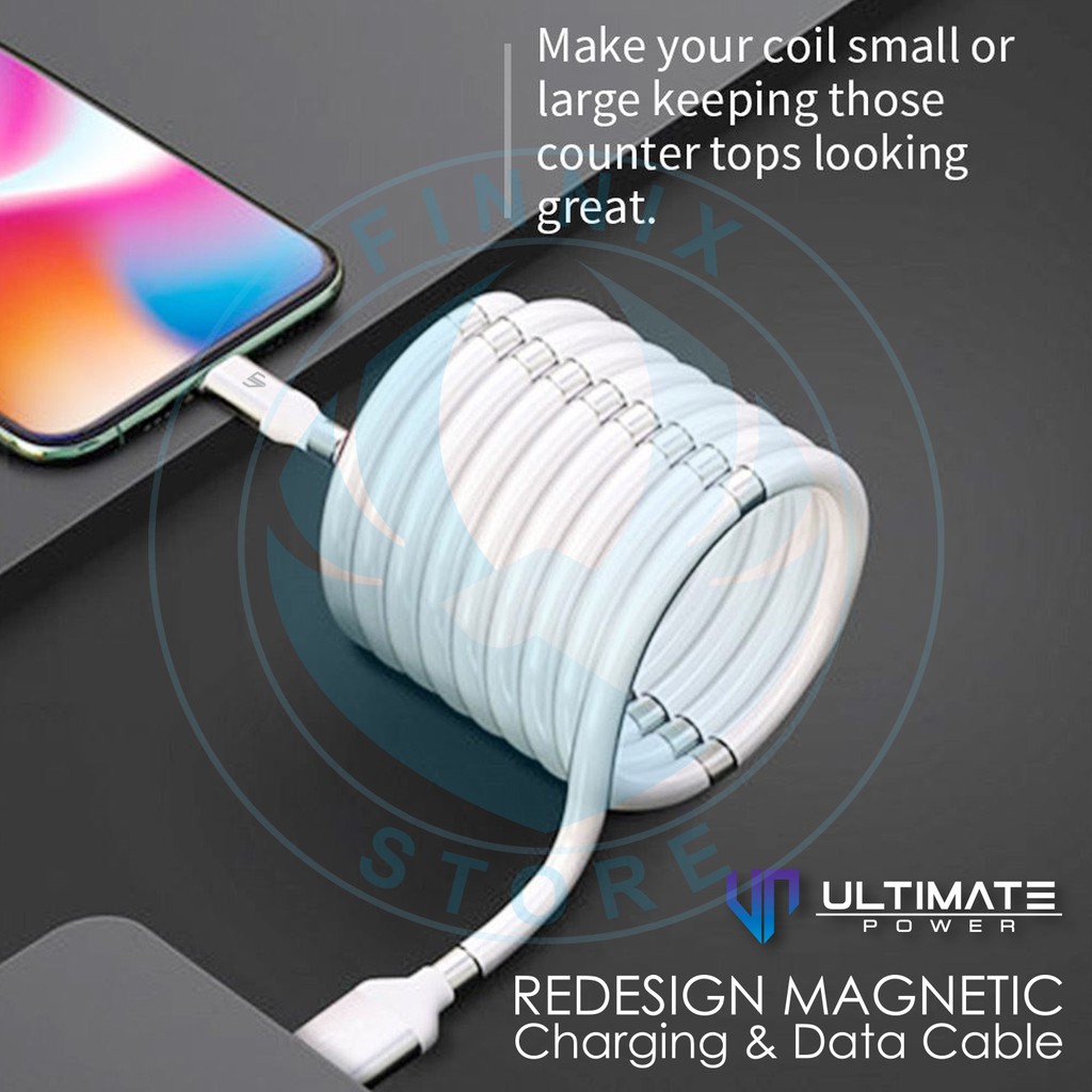 Kabel Data Charger Ultimate Power Redesign Magnetic Coil Cable