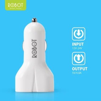 Robot RT-CC3S 3 USB Ports 5V 4.8A Car Charger Fast Charging Charger Mobil Smart Charger