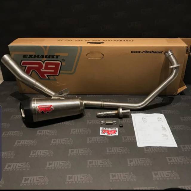 Knalpot R9 new Alpha Yamaha R15 Lama V2 Xabre Vixion New Original