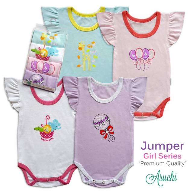 Megasari,jumper bayi perempuan 4 in 1