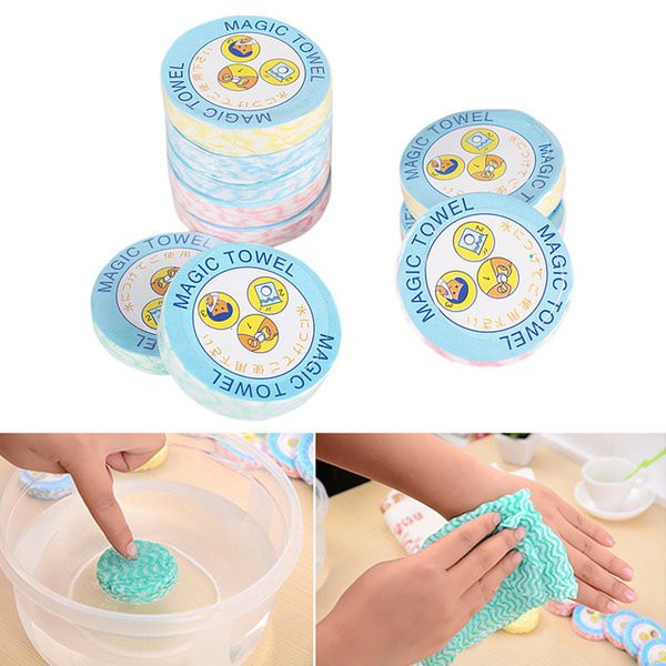 Handuk Mini Compress Magic Towel Handuk Mini Penyerap Serbaguna Handuk Portable Lap Serap