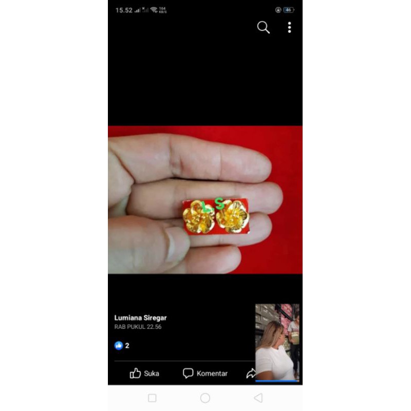 Kerabu Mawar 3 gr Mas LM London 24k 99,9% Lumiana Siregar Emas Toba