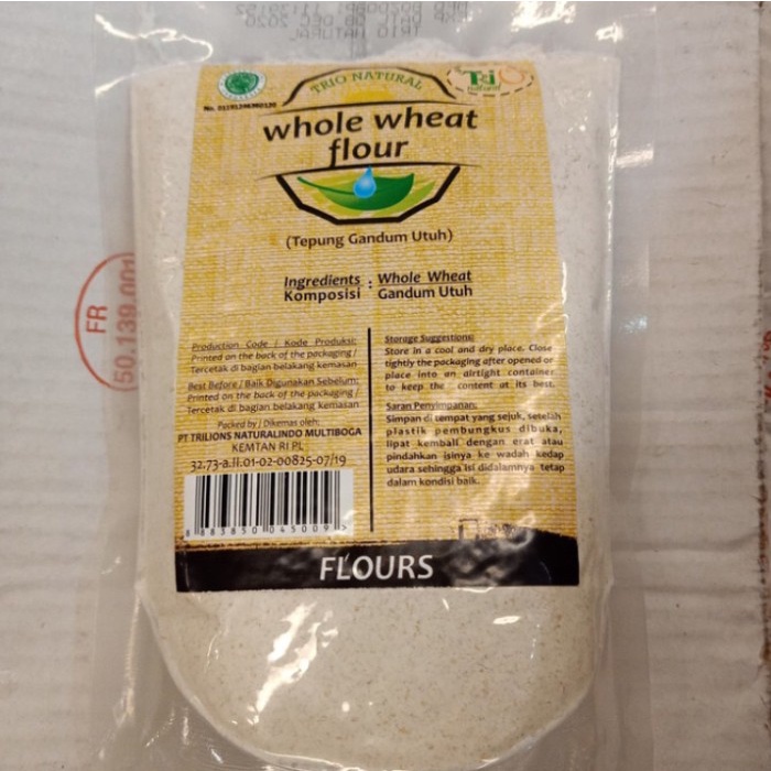 

BISA COD trio natural whole wheat flour 500gr