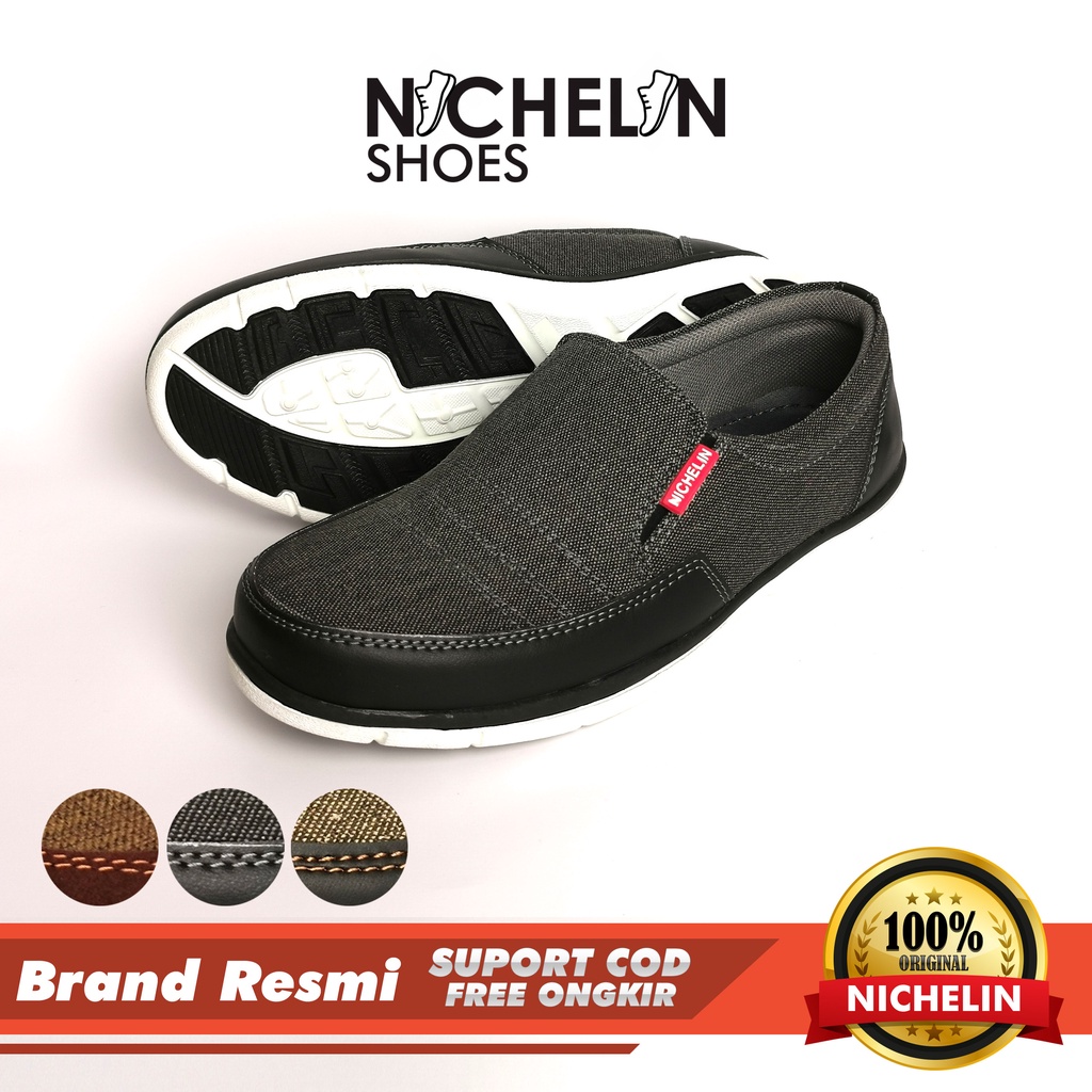 SEPATU NICHELIN PRIA / SEPATU CASUAL PRIA / SEPATU KASUAL FORMAL TERBARU / SEPATU SANTAI ORIGINAL NICHELIN