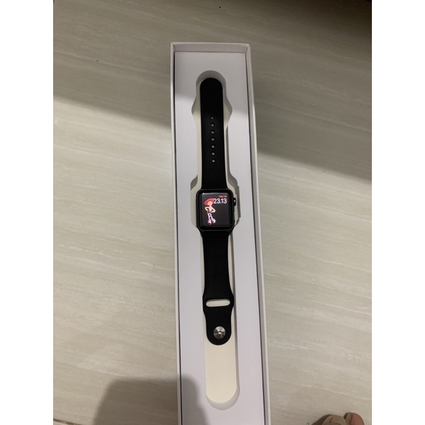 Apple Watch Series 3 38mm GPS, Space Grey, Black Sport Band(Second)