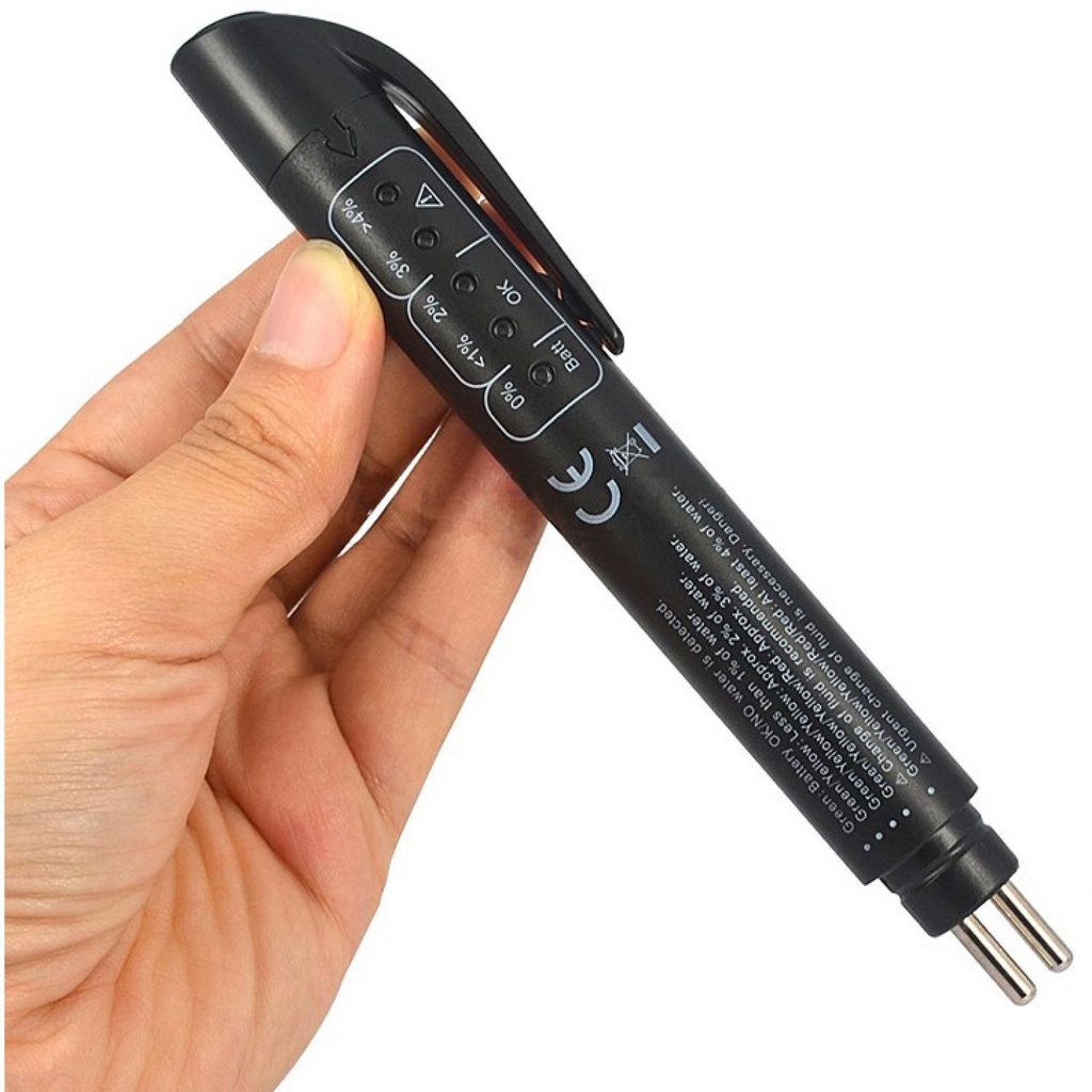 Brake Fluid Tester Minyak Rem 5 Indikator LED - HBOBRK-Hitam