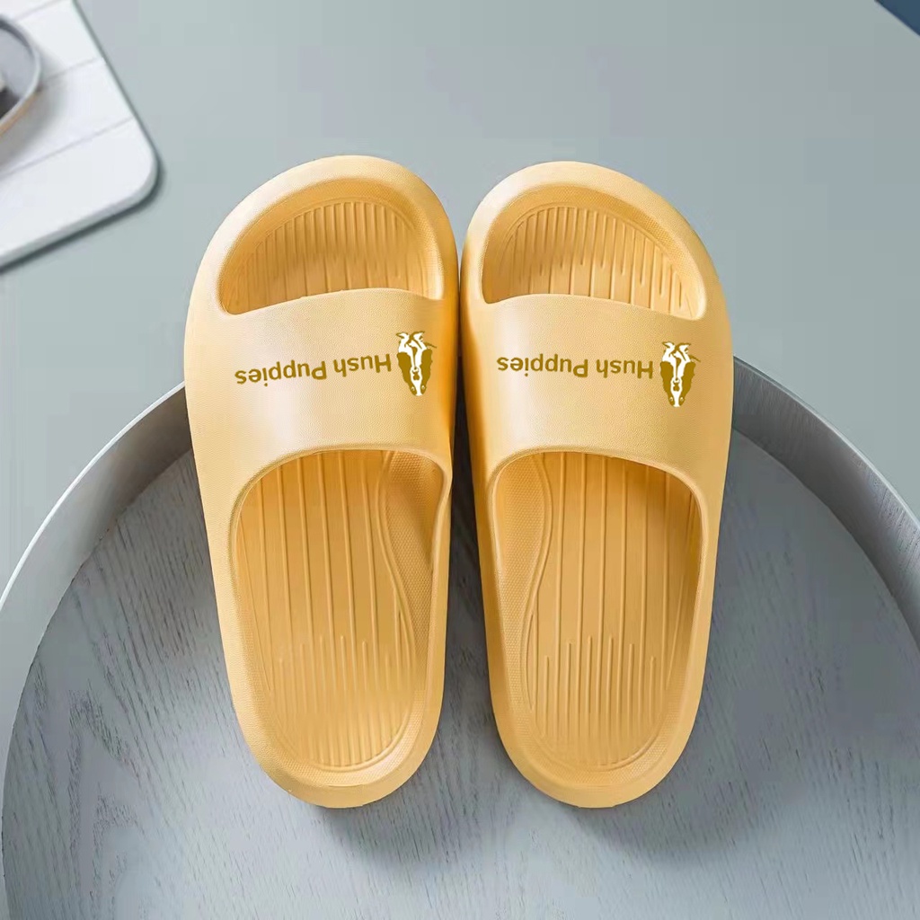 Hush Puppies Sandal pria rumah dalam ruangan non-slip kamar mandi mandi pasangan tebal bawah rumah musim panas lembut bawah sandal pria dan sandal