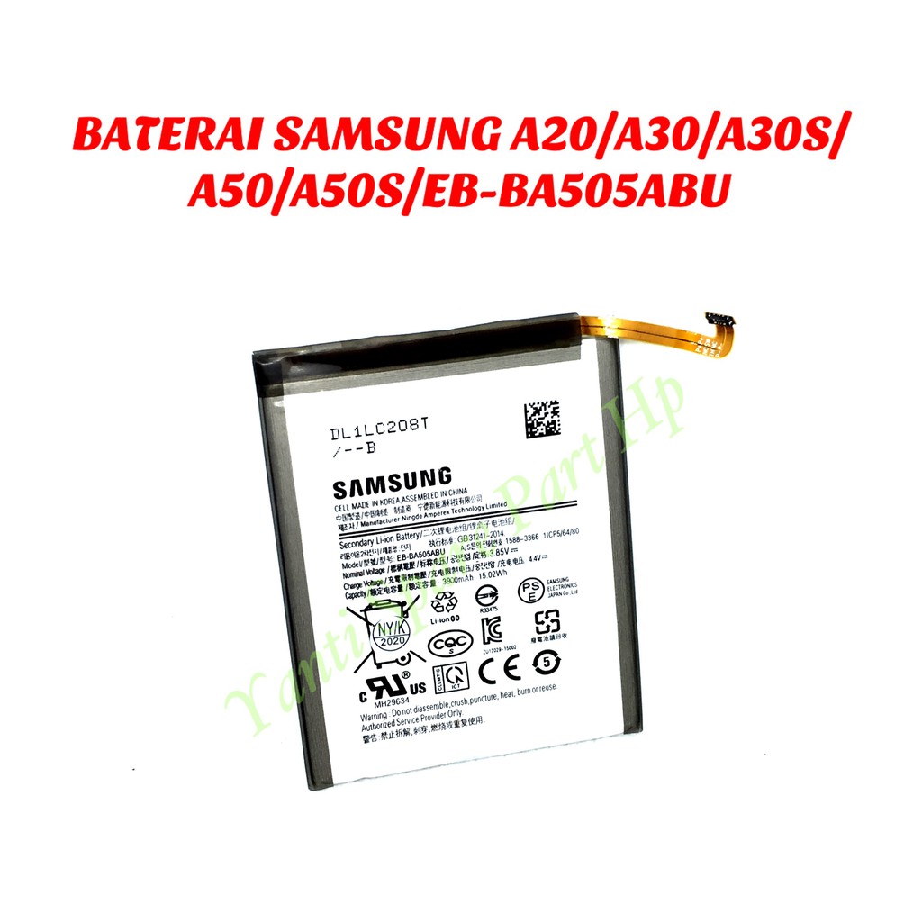 Baterai Samsung A20 A30 A30S A50 A50S EB-BA505ABU Original New