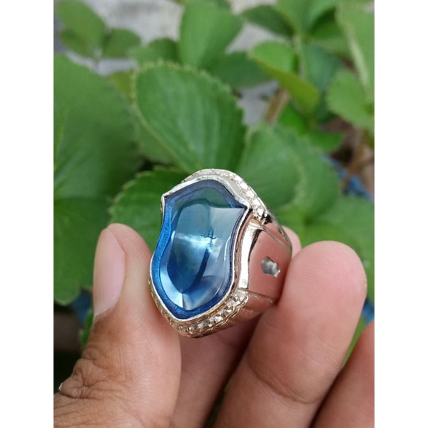 cincin akik king safir terompah / batu king safir terompah / cincin akik king safir murah