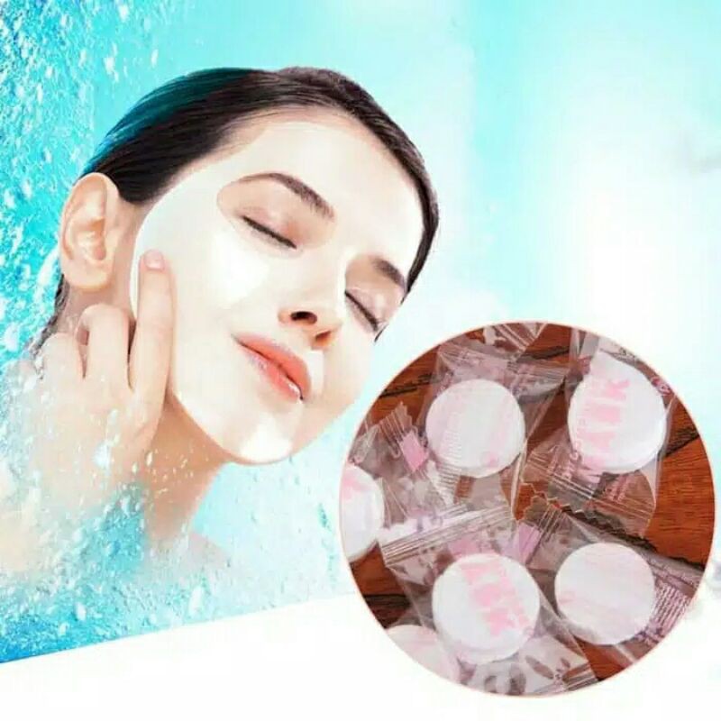 ⭐ Jendela Kosmetik ⭐ Compressed / masker Kertas Wajah Tablet Polos / Compressed Paper Mask ( JK 1 )