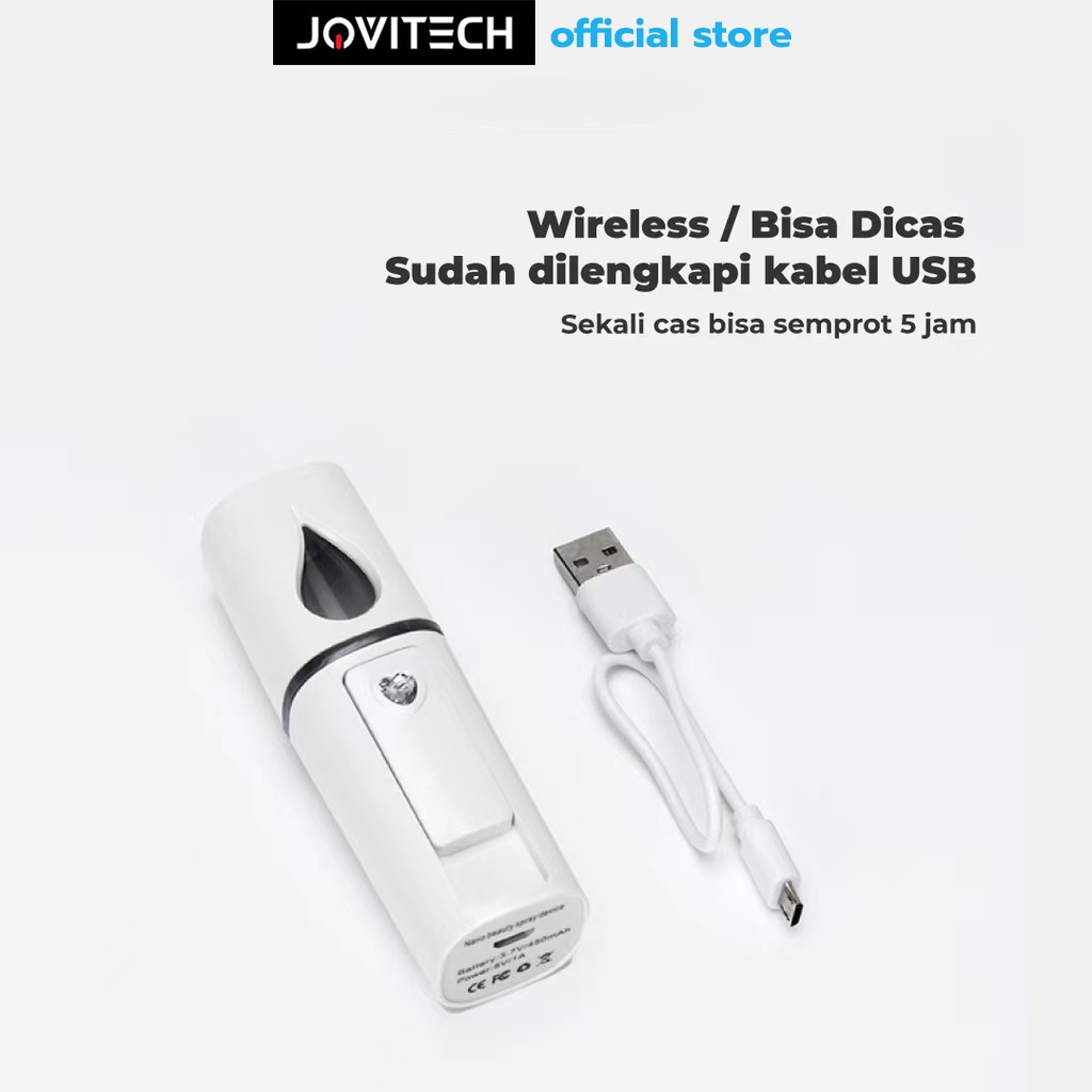 【COD】Jovitech Nano Spray Cermin Perawatan Wajah Mini Portable USB Mist Sprayer Pelembab Wajah