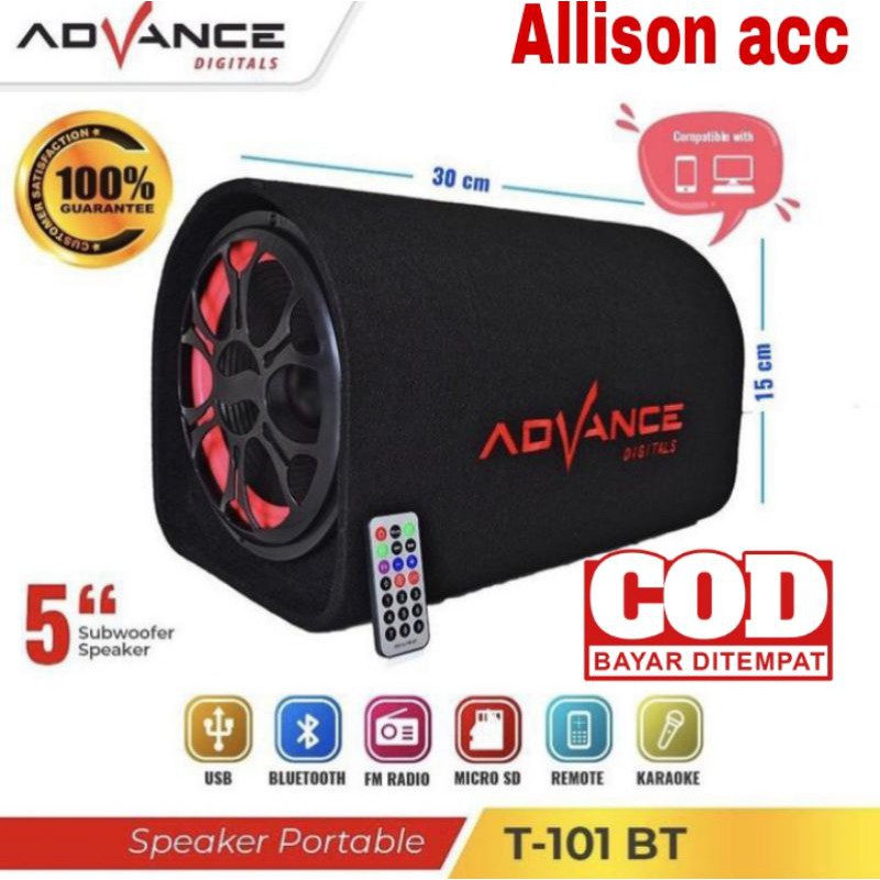 SPEAKER ADVANCE T101BT BLUETOOTH SPEAKER AKTIF KARAOKE SPEAKER MOBIL COD GRATIS ONGKIR