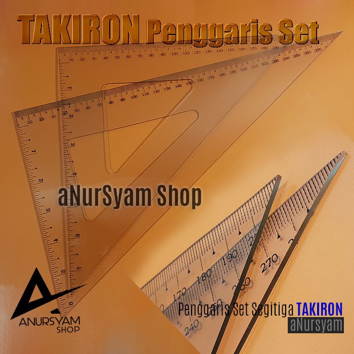 

Penggaris Segitiga Bening 1 Set Isi 2 pcs) TAKIRON