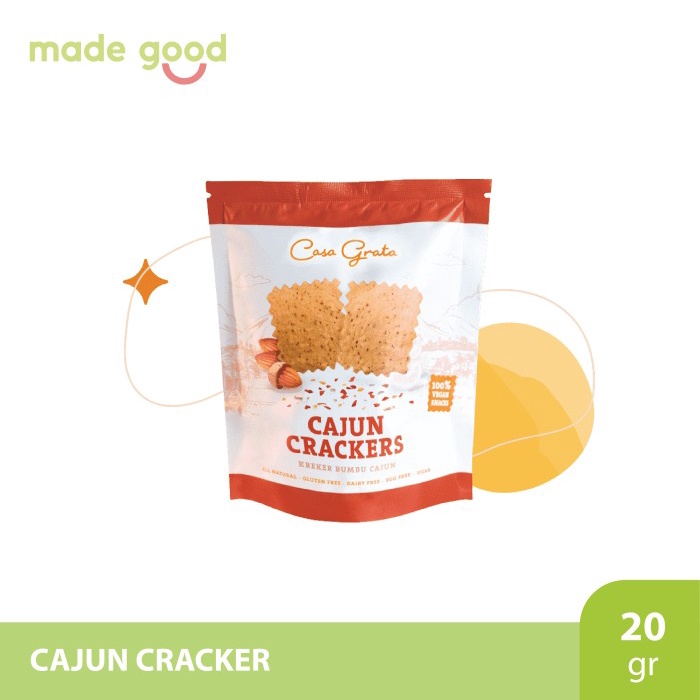 

Casa Grata Crackers Snack Sehat Sea Salt Herbs Sesame Chia 20 70 gram