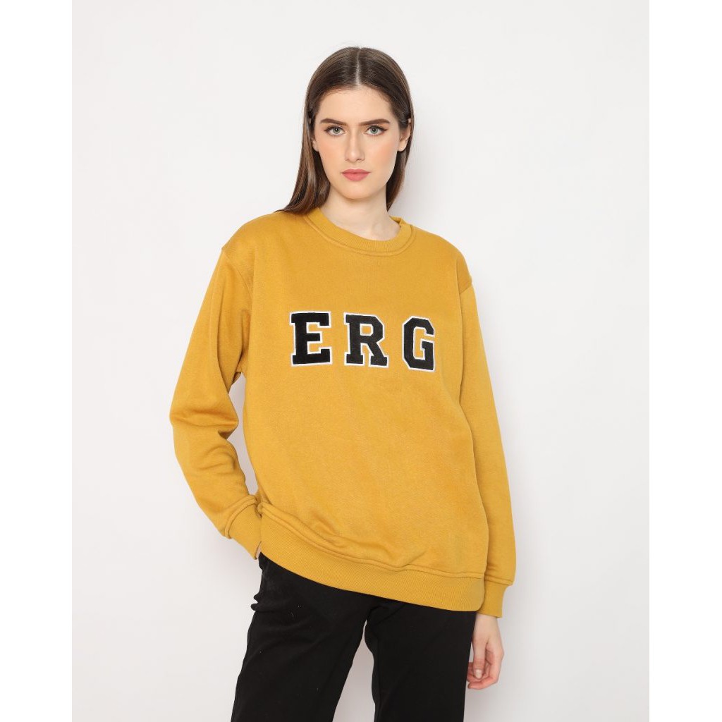 Baju Kaos Jacket Hoodie Flanel Erigo Sweatshirt Nami Mustard Original  Keren