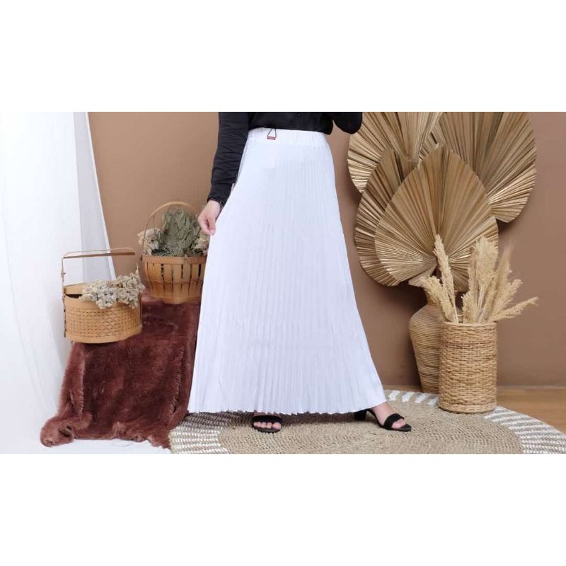 Rok Plisket Payung Standar Polos Trend Story Premium Original